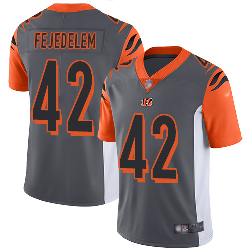 Cincinnati Bengals Limited Silver Men Clayton Fejedelem Jersey NFL Footballl #42 Inverted Legend